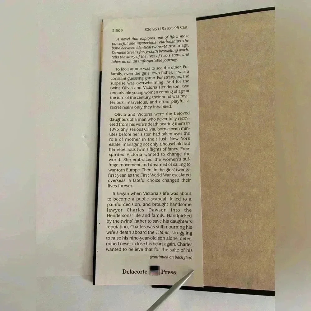 Danielle Steel Mirror Image Hardcover - Picture 4 of 13